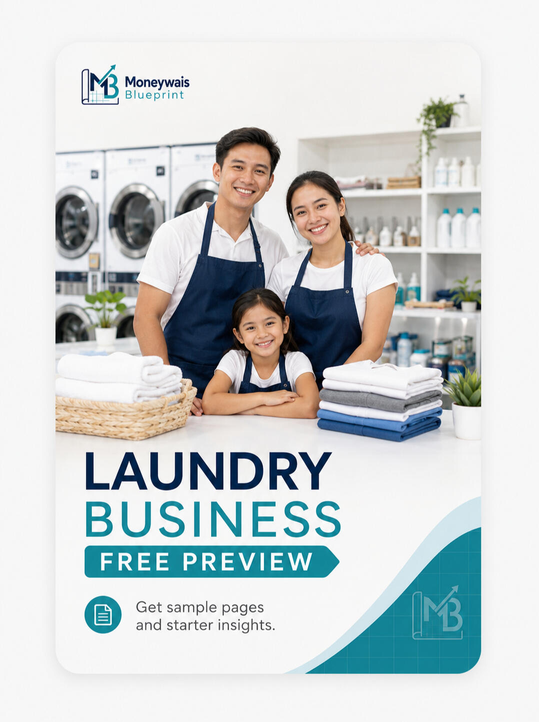 Laundry Business Blueprint Free Preview Cover of the Moneywais Laundry Business Blueprint free preview